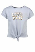 Like Flo Meisjes sweat top met knoop - Sky - thumbnail
