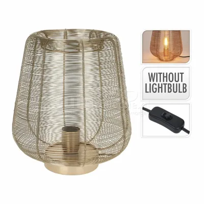 Tafellamp Metaaldraad Goud 33cm