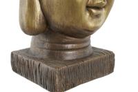 Grondlegger DKD Home Decor Glasvezel Gouden Boeddha Orientaals (25 x 25 x 36 cm) - thumbnail