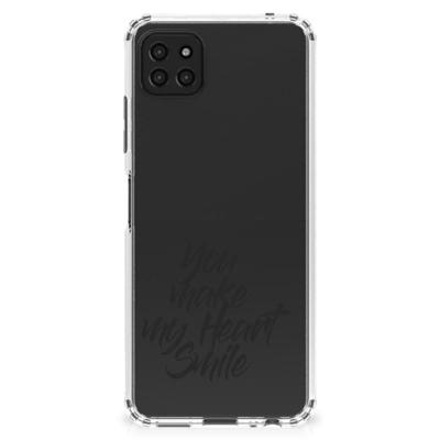 Samsung Galaxy A22 5G Telefoonhoesje met tekst Heart Smile