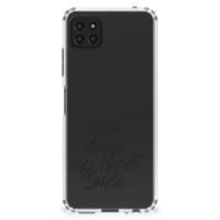 Samsung Galaxy A22 5G Telefoonhoesje met tekst Heart Smile - thumbnail