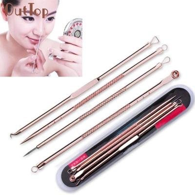4 stuks/set puistje Smet mee-eter acne Extractor Remover Tool naalden