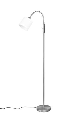 Trio VloerlampTommy 130cm RVS met wit - R46331001