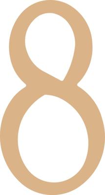 Vaessen Creative • mdf cijfer ''8'' 21,8cm