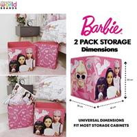 Barbie 2 opbergboxen (Roze) - thumbnail