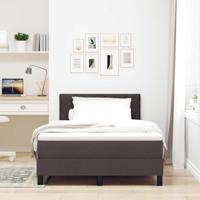 Boxspring bed met matras Donkerbruin 120 x 200 cm Stof - thumbnail
