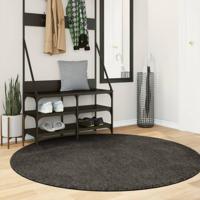 Vloerkleed hoogpolig glanzend 160 cm antracietkleurig - thumbnail