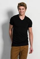 Slater Basic Fit T- Shirt V- Neck Black Two Pack (art 7620) - thumbnail