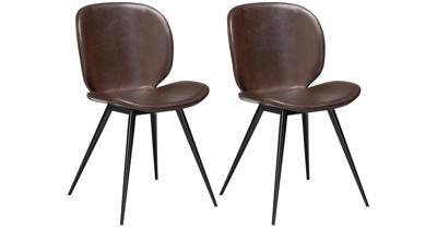 Dan-Form Cloud Eetkamerstoel Vintage Donkerbruin set van 2