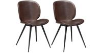 Dan-Form Cloud Eetkamerstoel Vintage Donkerbruin set van 2 - thumbnail