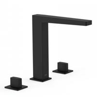 Wastafelmengkraan Tres Slim Exclusive 3-Gats met 2 Knoppen Mat Zwart Tres - thumbnail