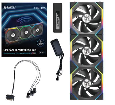 Lian Li UNI FAN SL Wireless 120mm 3-Pack Black Lian Li UNI FAN SL Wireless 120mm 3-Pack Black