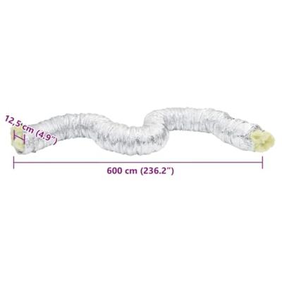 VidaXL Ventilatieslang geïsoleerd ø12,5 cm 6 m aluminium