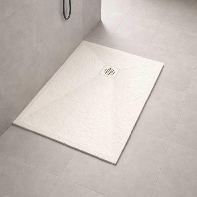 Douchebak BWS Stonelle Antislip Composiet 80x90x3 cm Inkortbaar Beige