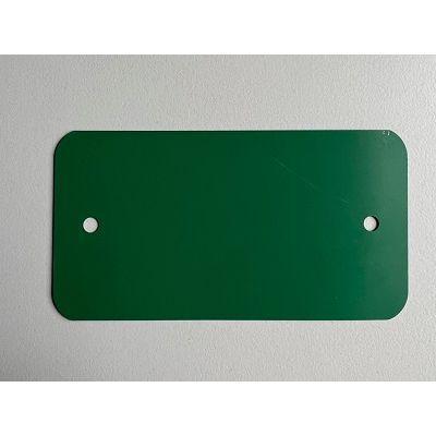 Label metaal 65x120 mm groen 2 gaten