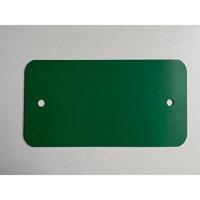 Label metaal 65x120 mm groen 2 gaten - thumbnail