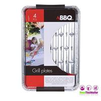 Bbq grill schalen set 4 stuks - thumbnail