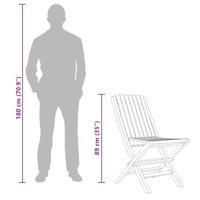 Tuinstoelen 8 st inklapbaar 47x47x89 cm massief teakhout - thumbnail