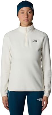 The North Face 100 Glacier 1/4 Zip Fleece Dames White Dune/NPF M