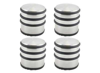 4x GS deurstopper - Ø7,5 x 8 cm - 1 kg - RVS