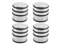 4x GS deurstopper - Ø7,5 x 8 cm - 1 kg - RVS - thumbnail