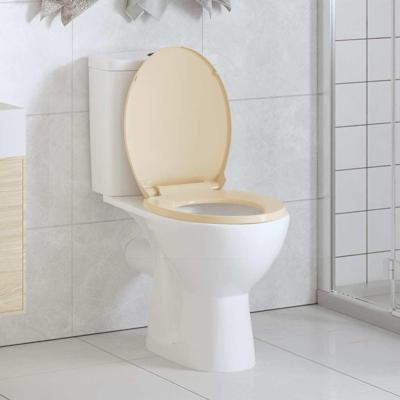 Toiletbril soft-close en quick-release ovaal beige