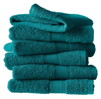 De Witte Lietaer gastendoekje Hélène katoen turquoise 6 stuks