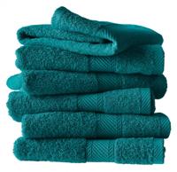 De Witte Lietaer gastendoekje Hélène katoen turquoise 6 stuks - thumbnail