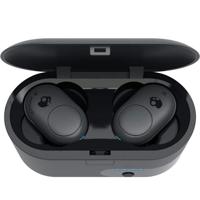 Skullcandy Push True Draadloze in-ear hoofdtelefoon met microfoon, batterij met 12 uur looptijd, inclusief oplaaddoos, siliconen oordopjes, donkergrijs - thumbnail