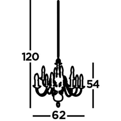 Searchlight Grote kroonluchterFlemish - 1019-12AB