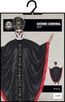 Satantische Kardinaal Kostuum Zwart/Rood - thumbnail