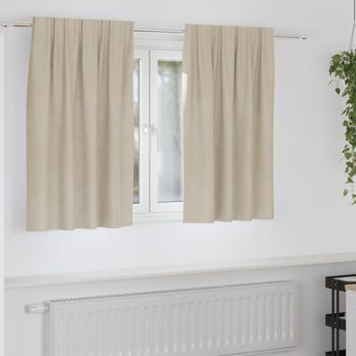 VidaXL Verduisterende gordijnen 2 pcs crème 140 x 140 cm fluweel