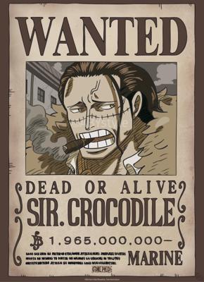 Poster One Piece - Wanted Crocodile Wano 38x52cm