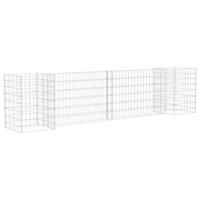 Gabion plantenbak H-vormig 260x40x60 cm staaldraad - thumbnail