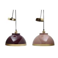 Plafondlamp DKD Home Decor 33 x 33 x 24 cm Roze Metaal Lila 50 W (2 Stuks) - thumbnail