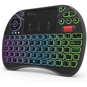 Rii X8 RGB toetsenbord Draadloos Zwart Rii X8 RGB toetsenbord Draadloos Zwart