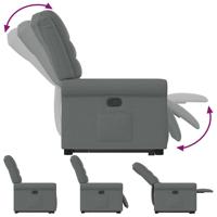 Sta-op-stoel verstelbaar stof donkergrijs - thumbnail