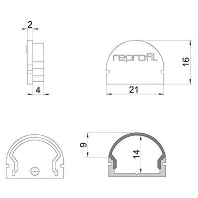 Deko Light 979590 Endkappe R-AU-01-15 Set 2 Stk, Weiß Profieleindkap Kunststof (l x b x h) 21 x 6 x 16 mm 1 stuk(s) Deko Light 979590 Endkappe R-AU-01-15 Set 2 Stk, Weiß Profieleindkap Kunststof (l x b x h) 21 x 6 x 16 mm 1 stuk(s)