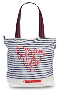 Fabrizio strandtas 19 liter Dream Big blauw/rood