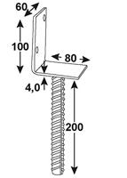 Connex Bodemverankering L 80X60X200 Vvz - HV4200 - thumbnail
