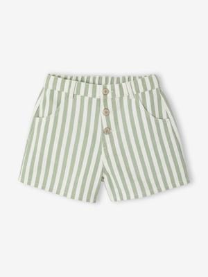 Twill short voor meisjes saliegroen Twill short voor meisjes saliegroen