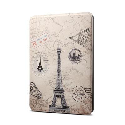 Eiffeltoren patroon horizontaal flip PU + TPU lederen beschermhoes voor Amazon Kindle Paperwhite 4 (2018), met slaap & Wake-up functie neer