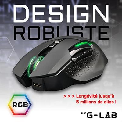Wireless RGB Gaming Mouse De G -LAB 7200 DPI - Zwart
