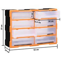 VidaXL Organiser met 8 grote lades 52x16x37 cm - thumbnail