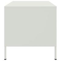 Salontafel 68x50x50,5 cm staal wit - thumbnail