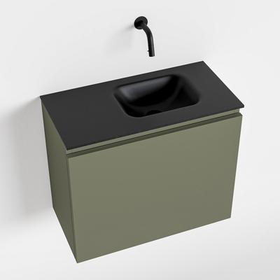 MONDIAZ OLAN 60cm toiletmeubel army. LEX wastafel urban rechts geen kraangat