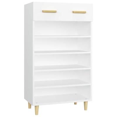 Schoenenkast 60x35x105 cm bewerkt hout wit