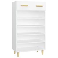 VidaXL Schoenenkast 60x35x105 cm bewerkt hout wit - thumbnail