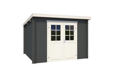 Blokhut Nadia 275x275 Carbon Grey-Wit Outdoor Life - Outdoor life Blokhut Nadia 275x275 Carbon Grey-Wit Outdoor Life - Outdoor life