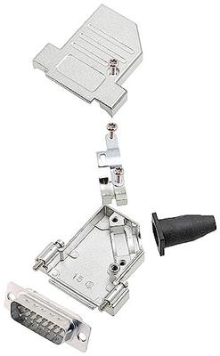 encitech DTSL15-SJSRG-S-DMP-W-K 6355-8091-22 D-sub male connectorset 45 ° Aantal polen: 15 Soldeerkelk 1 stuk(s)